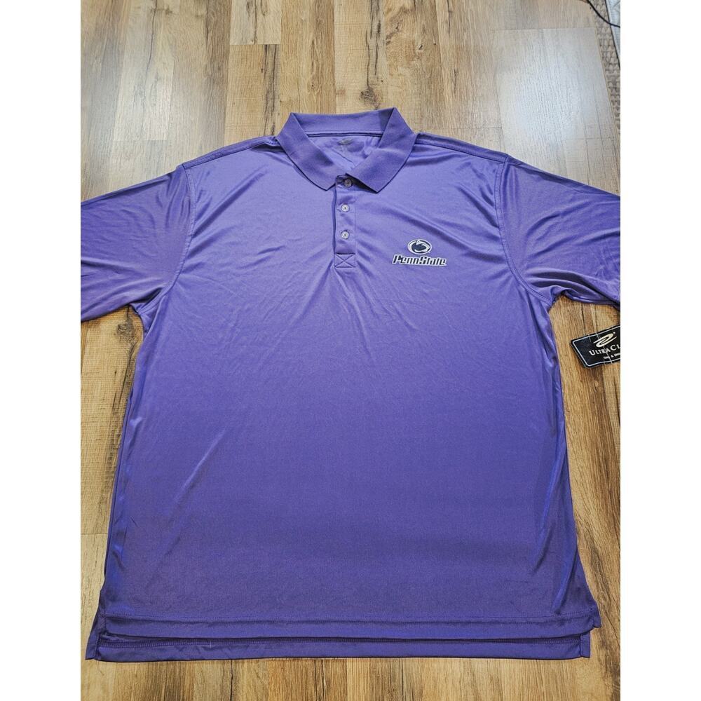 Ultra Club‎ Penn State Performance Polo Men's XL Purple NWT